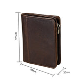 8231 Antimagnetic RFID Men Fashion Crazy Horse Textyure Genuine Leather Wallet Card Bag